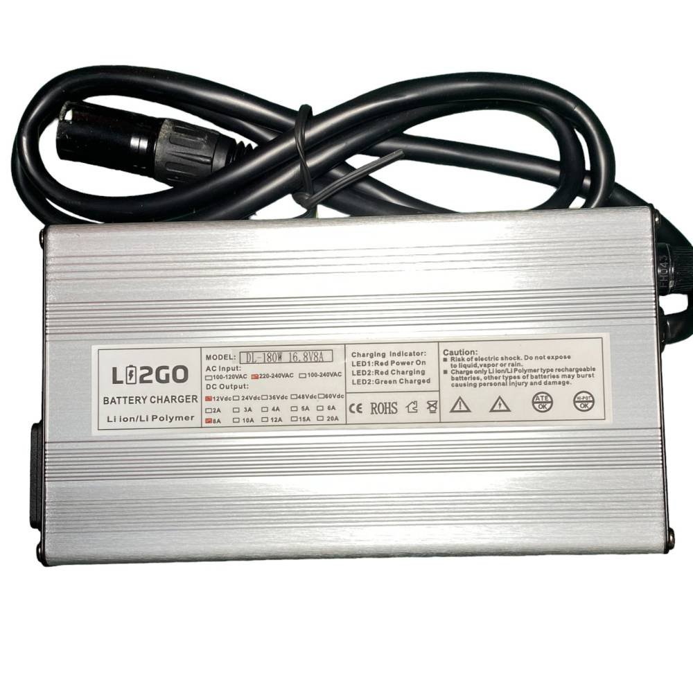 Cargador baterías de litio 16,8V 8A