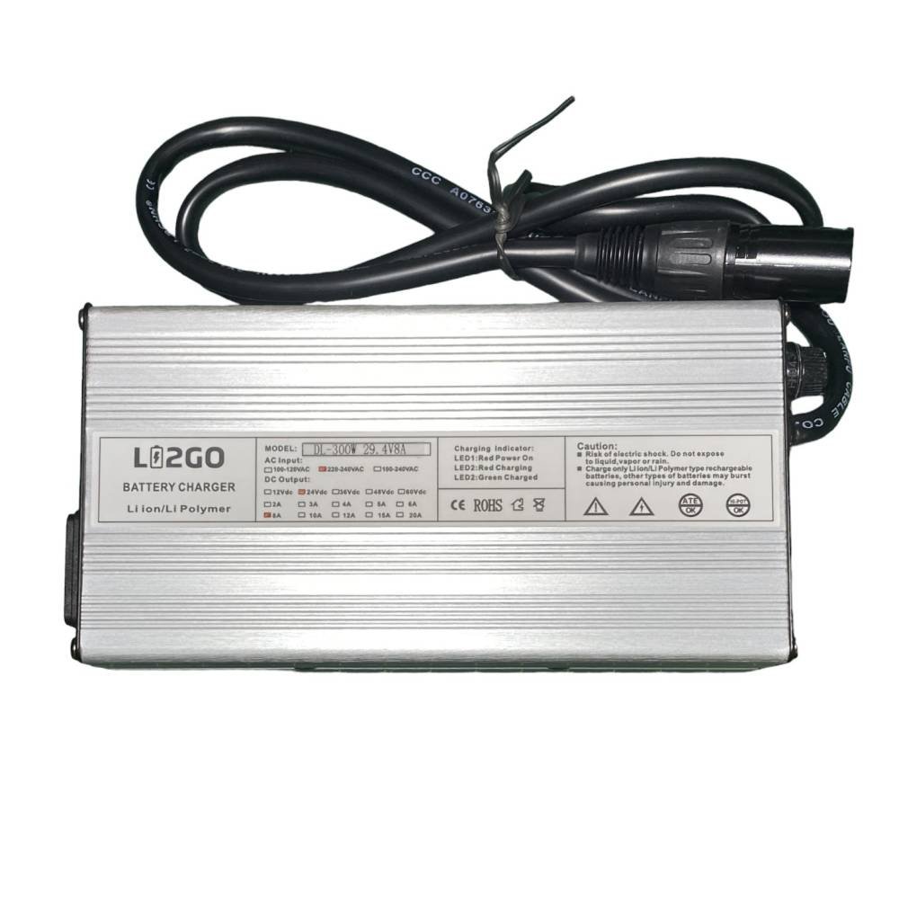 Cargador baterías de litio 29,4V 8A