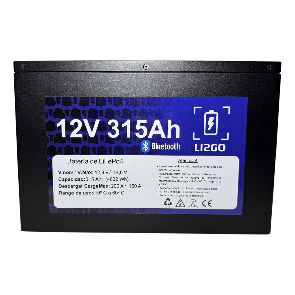 Batería full metal LiFePO4 12V 315Ah