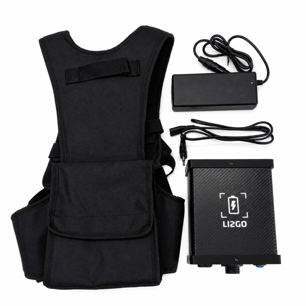 Batería compatible Pellenc ULIB Li2GO PL650 Plus — batería, cargador y arnés